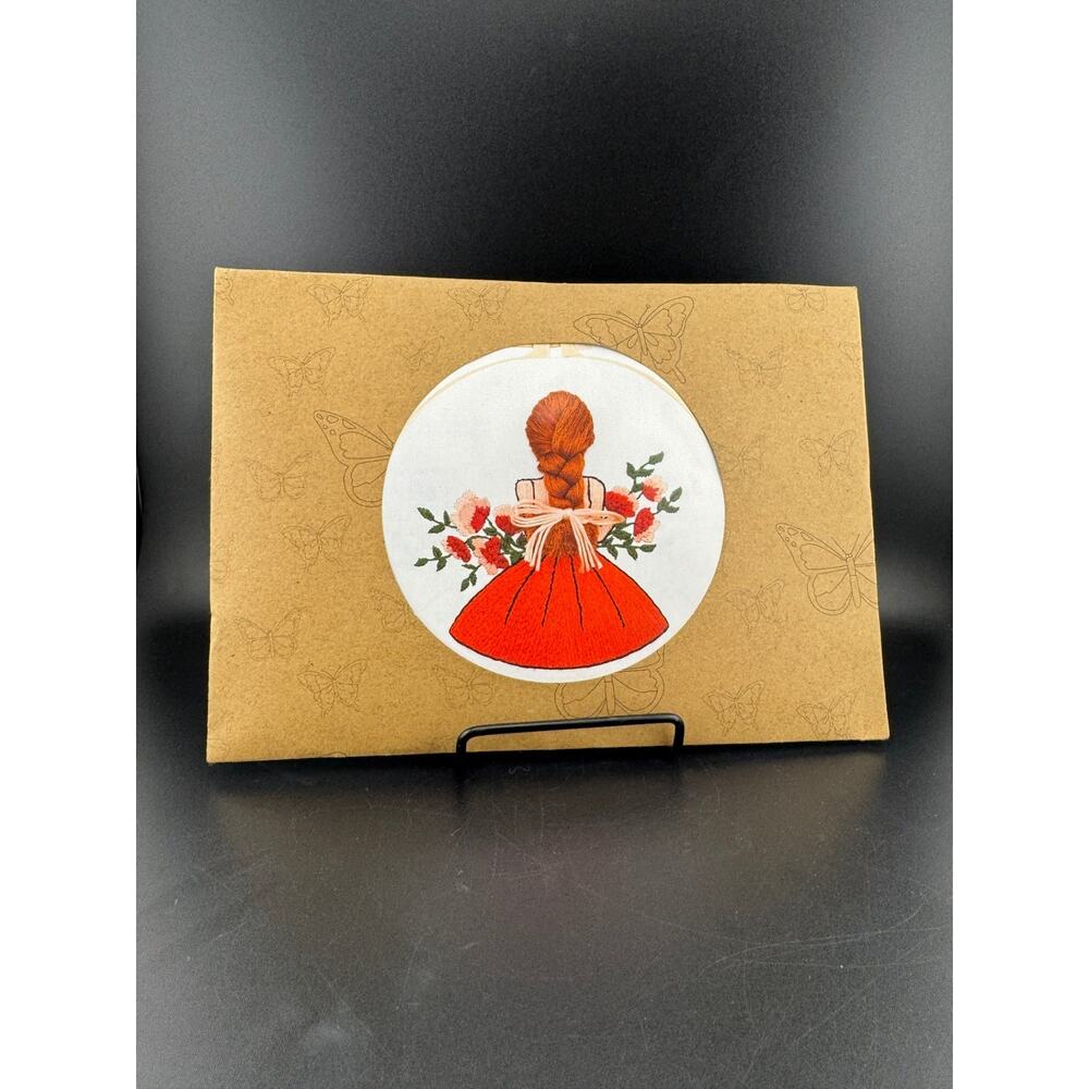 New Redhead in a Red Dress Embroidery Kit